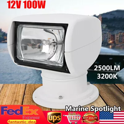 100W Marine Spotlight Truck Car Boat Search Light Remote Control Spot Light 12V • $89