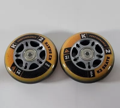 2 X K2 Skate Wheels Performance 84mm/82A ILQ 7 Bearing • $3.69