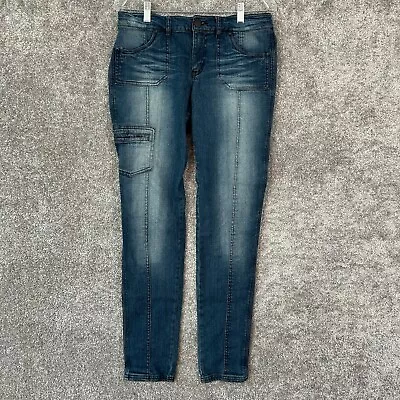 Mossimo Supply Co Skinny Stretch Denim Jeans Women's 11 32x31 Blue Mid Rise • $22.99