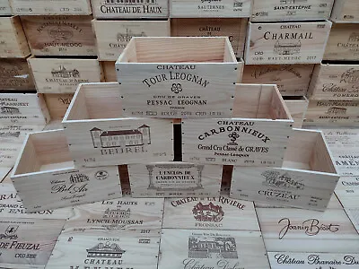 £12.95 • Buy Wine Box Crate. Wooden. 6 Bottle Size. French, Genuine. <3>
