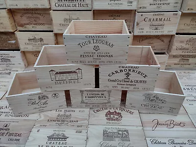 £12.95 • Buy Wine Box Crate. Wooden. 6 Bottle Size. French, Genuine. <3>