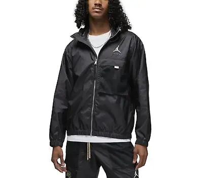 Nike Jordan Jumpman Men's Hooded Ripstop Full Zip Jacket (Black) DM1867 RARE • $160.69