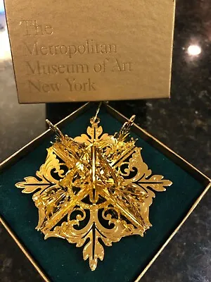 MMA Metropolitan Museum Of Art Star 3D Gold Plated Christmas Ornament • $89