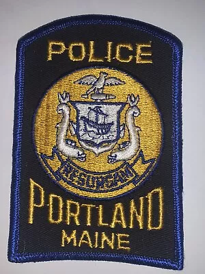Vintage Portland Police Maine ME Shoulder Patch Cheesecloth Back • $3.99