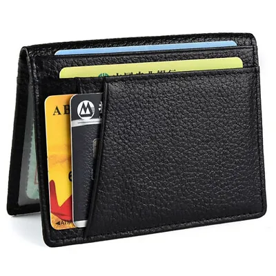 Men Slim Clutch Wallet ID Credit Card Holder Money Clip Purse Billfold Thin Gift • $7.87