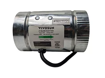 VIVOSUN 4  Inline Duct Booster Fan 100 CFM HVAC Exhaust Fan OPEN BOX • $21.98