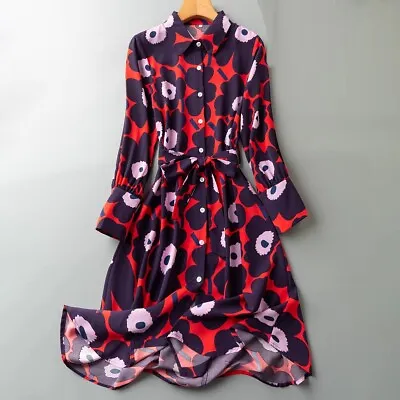 £19 • Buy NEW Designer Inspired Large Floral Shirt Dress Size L UK 12