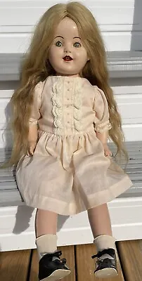 Unmarked 26  Vintage Composition  Large Sized Little Girl Doll • $95