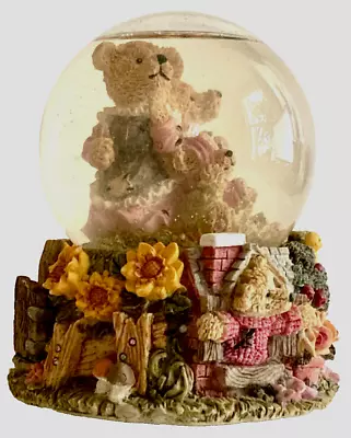 Teddy Bear Musical Snow Globe Glitter Dome Plays  LET ME BE YOUR TEDDY BEAR  • $14.95