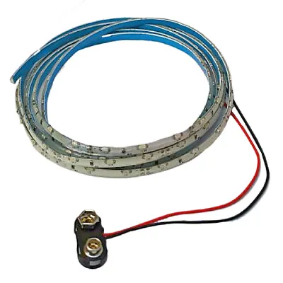 335 LED Strip Side Emit Light Glow With 9V Connector Red White Blue Yellow Green • $5.40