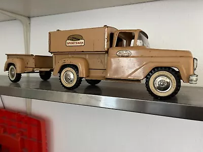 Tonka Toys Truck Vintage Tan Tonka Truck With Shell And Trailer • $189.99