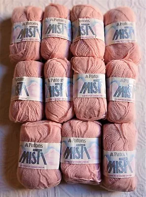 Vintage Patons  MISTI  8 Ply Pink KNITTING YARN 11 X 50 Gm Balls ( #67 ) • $31.35