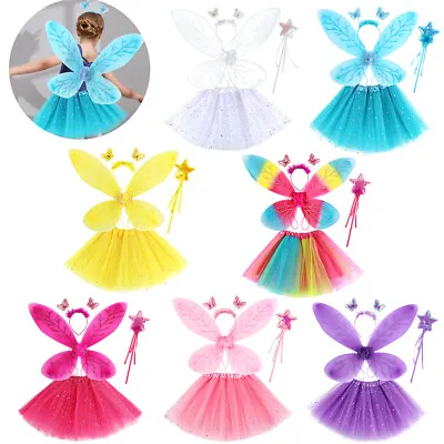 £11.71 • Buy Fairy Costume Fairy Dress Up Fr Girls Butterfly Wing Princess Cosplay Xmas Party