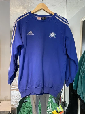 Vintage David Beckham Academy Adidas Blue Sweatshirt Size UK Medium • £40