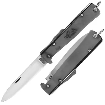 OTTER-Messer Mercator Folding Knife 1.4034 Steel Drop Blade Ruthenium Handle • $93.09