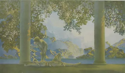 Original Print Maxfield Parrish DAYBREAK Reinthal & Newman NY 1920s Period Frame • $100