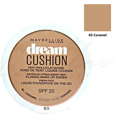 MAYBELLINE Dream Cushion Fresh Face Liquid Foundation SPF20 - 60 Caramel *NEW* • $15.99