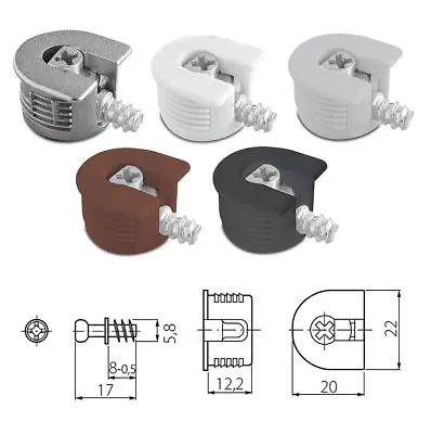 Knock Down Cam Lock - Flat Pack Furniture Fitting Dowel Assembly Packs • £1.76