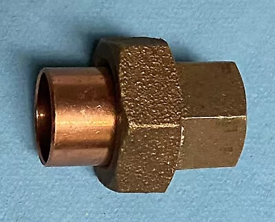 3/4  CAST COPPER UNION CxC SWEAT 733LF - FITS (7/8  OD) 3/4  COPPER PIPE • $12.49