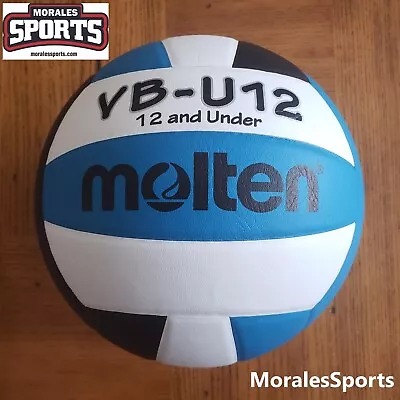 Molten VBU12-BLU-BLK Blue Black Lightweight Youth Volleyball Official Size 5 • $39.99