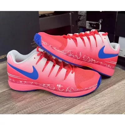 Nike Court Zoom Vapor Pink Tennis Shoes Hot Punch Federer Mens Size 11 • $89.79