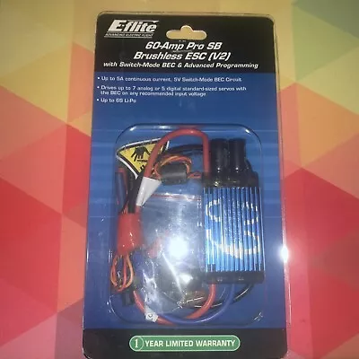 E-flite 60-Amp Pro Switch-Mode BEC Brushless ESC EC3 EFLA1060 • $50