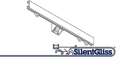 £39.55 • Buy Silent Gliss 1080 Hand Drawn WHITE Curtain Track, Complete 1.2 Mtr Face Fix Kit.