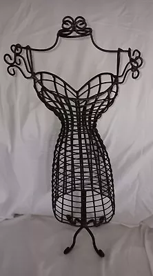 Vintage Black Wire Dress Form Mannequin For Jewelry Or Doll Clothes • $49