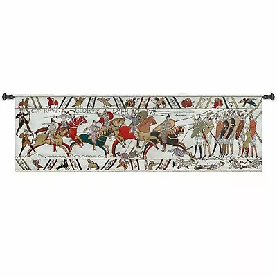 Bayeux Medieval Old World Tapestry Wall Hanging Cotton 100% 57 X18  New • $74.99