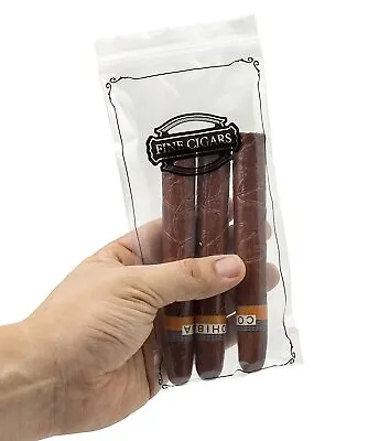 1000 Zipper Lock Cigar Bags Clear Plastic / Pre-Printed Fine Cigars All Size • $66.71