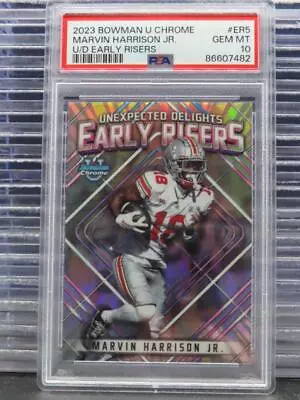 2023 Bowman University Chrome Marvin Harrison Jr Early Risers RC #ER-5 PSA 10 • $8.50