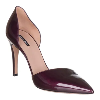£203.66 • Buy Giorgio Armani Women's Purple 100% Leather Pointed Toe Pumps Heels Shoes