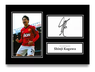 Shinji Kagawa Signed A4 Photo Autograph Card Manchester United Gift Display COA • $33.56