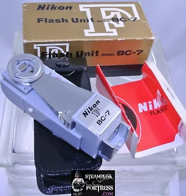 Vintage Nikon Bc-7 Flash Unit For Nikon F Series Camera With Case Manual & Box • $34.99