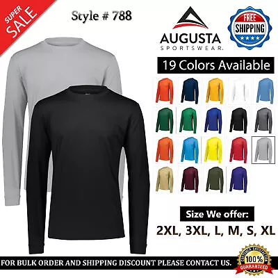 Augusta Sportswear 788 Adult Unisex Wicking Long-Sleeve T-Shirt • $13.39