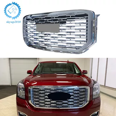 $132.83 • Buy 22936421 Fit For 2015-2020 GMC Yukon Denali Style Front Upper Grille Chrome ABS