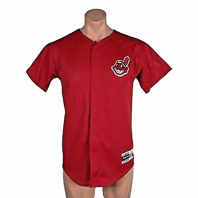 Vintage Majestic Cleveland Indians Mesh Jersey Size XL USA Made Chief Wahoo • $45