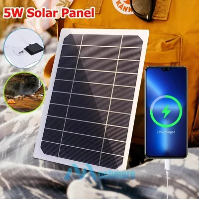 Mini Solar Power Charging Panel 5V 5W USB Phone Charger Portable Solar Module US • $15.73