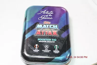 Topps Match Attax UEFA Champions League 2023/2024 44 Card Booster Tin Blue • $12