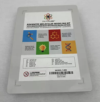 Advanced Molecular Modeling Kit Chemistry Dalton Lab 123 Pcs Model 1-005 NEW • $19.95