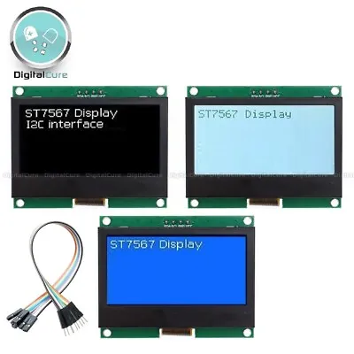 LCD Graphics Display Module 2.14  ST7567 128x64 I2C 3.3V 5V With Bezel - Arduino • £11.49