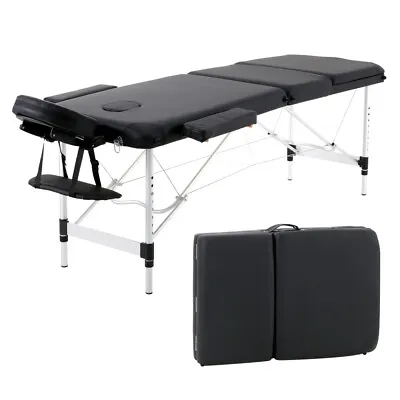 Portable Folding Massage Table Spa Bed 2/3 Section Salon Tattoo Treatment Couch • £69.99