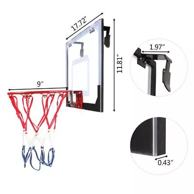 Mini Basketball Hoop System Indoor Outdoor Home Office Door Basketball Net Goal • $23.99