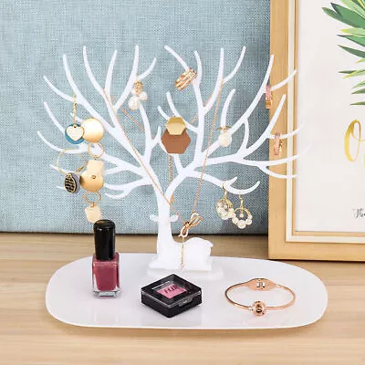 Jewelry Display Organizer Necklace Ring Earring Deer Tree Stand Holder Show Rack • £5.24