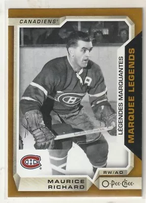 2018-19 O Pee Chee  Legends Marquantes  Maurice Richard #10     23641   Nm/mt • $15