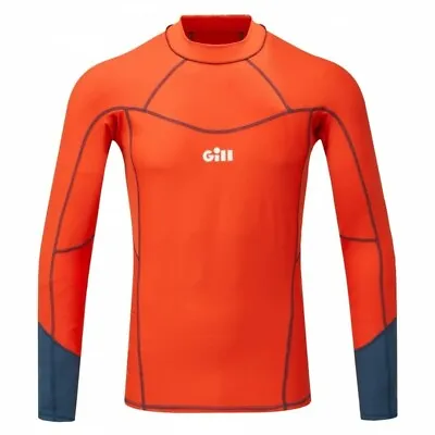 £32.99 • Buy Gill Mens Pro Long Sleeve Rash Vest Top - Orange - SIZE SMALL