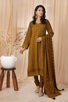 Lakhany 3 Piece Unstitched Printed Cashmi Vool Vol 01 Suit CVC-1002-B • £29.99