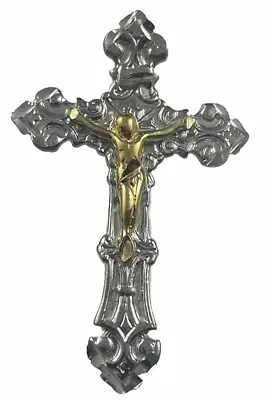 Vintage Catholic Sterling Silver Crucifix  Medal 2.5 Grams Silver • $27.99