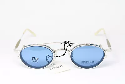 MATSUDA 10401 PW Blue Original Vintage Eyeglasses With Sun Clip Small Lens Rare • $399