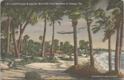 Postcard Army Mac Dill Field Bombers Island Target Range Practice Tampa Florida • $14.95